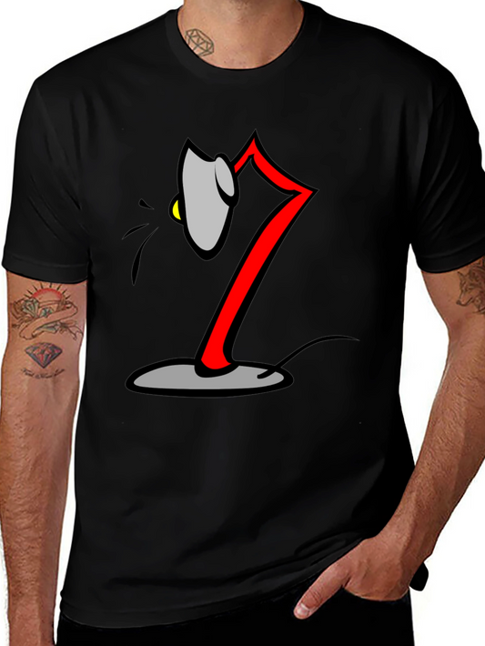 Camiseta Negra con Diseño de Lámpara Animada