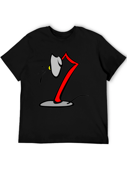 Camiseta Negra con Diseño de Lámpara Animada