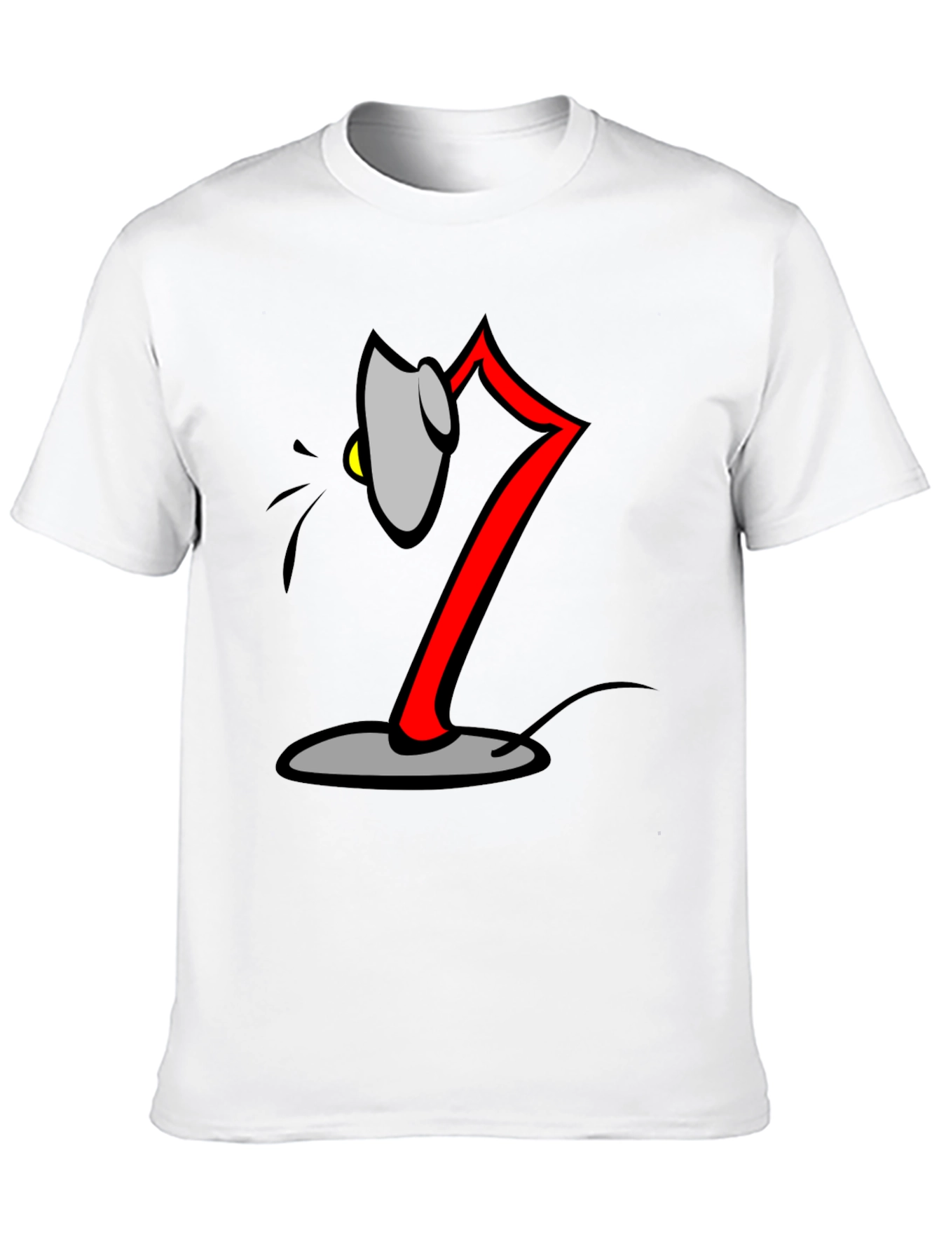 Camiseta Negra con Diseño de Lámpara Animada