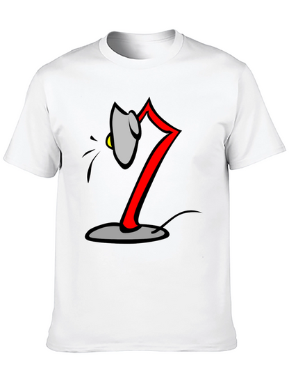 Camiseta Negra con Diseño de Lámpara Animada