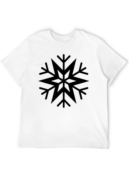Camiseta Negra con Diseño de Copo de Nieve