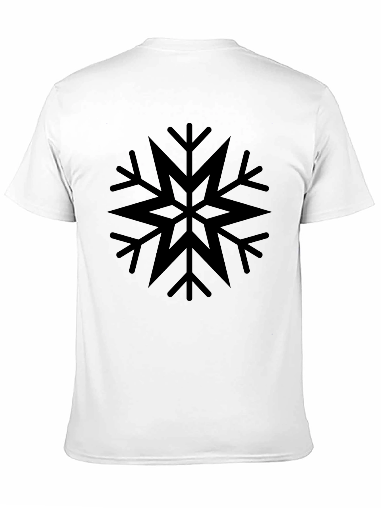 Camiseta Negra con Diseño de Copo de Nieve