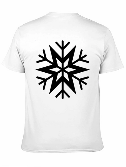 Camiseta Negra con Diseño de Copo de Nieve