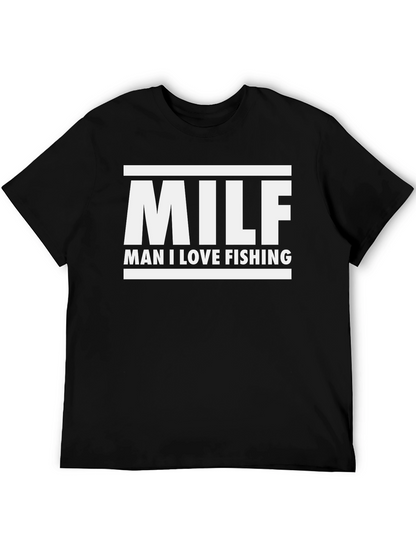 Camiseta Negra MILF: ¡Amo Pescar!