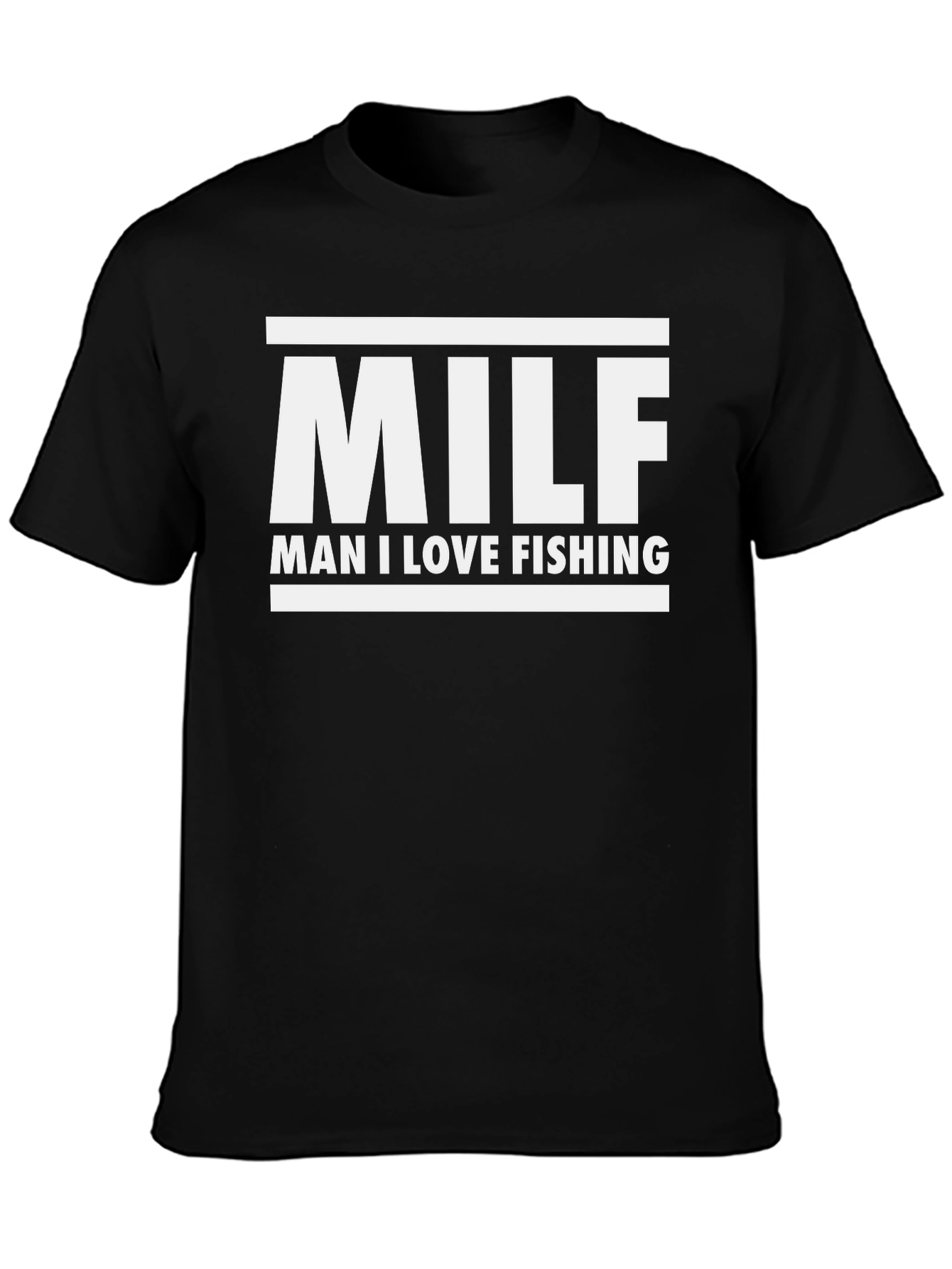 Camiseta Negra MILF: ¡Amo Pescar!