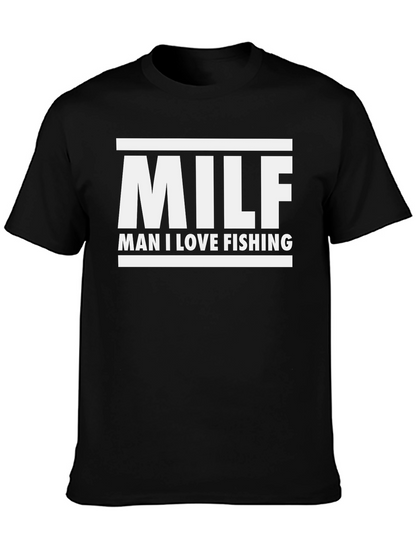 Camiseta Negra MILF: ¡Amo Pescar!