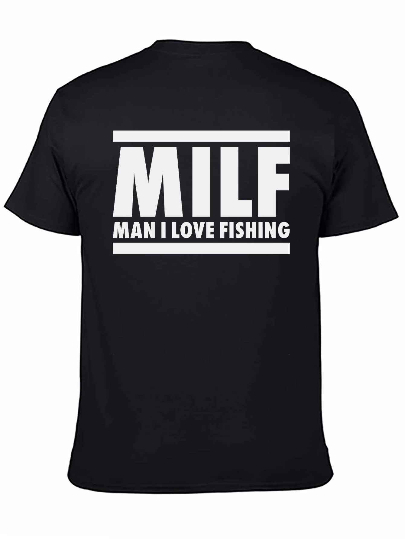 Camiseta Negra MILF: ¡Amo Pescar!