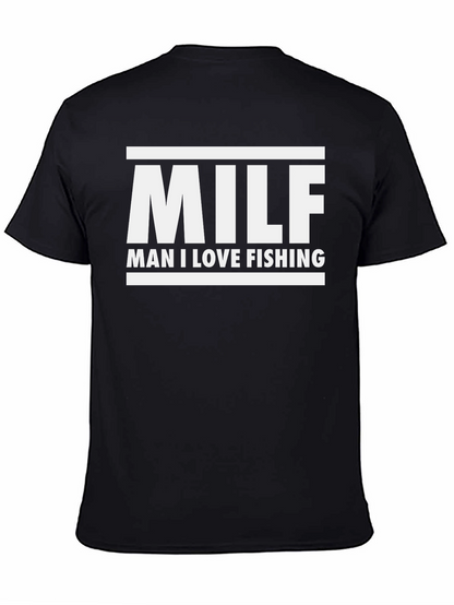 Camiseta Negra MILF: ¡Amo Pescar!
