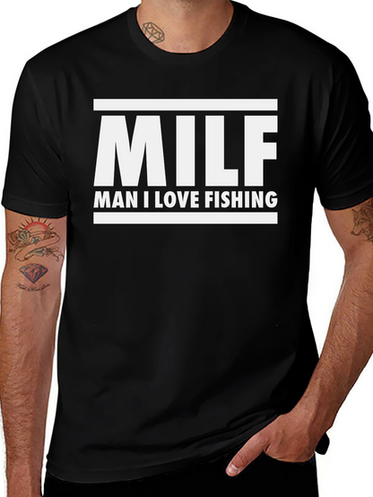 Camiseta Negra MILF: ¡Amo Pescar!