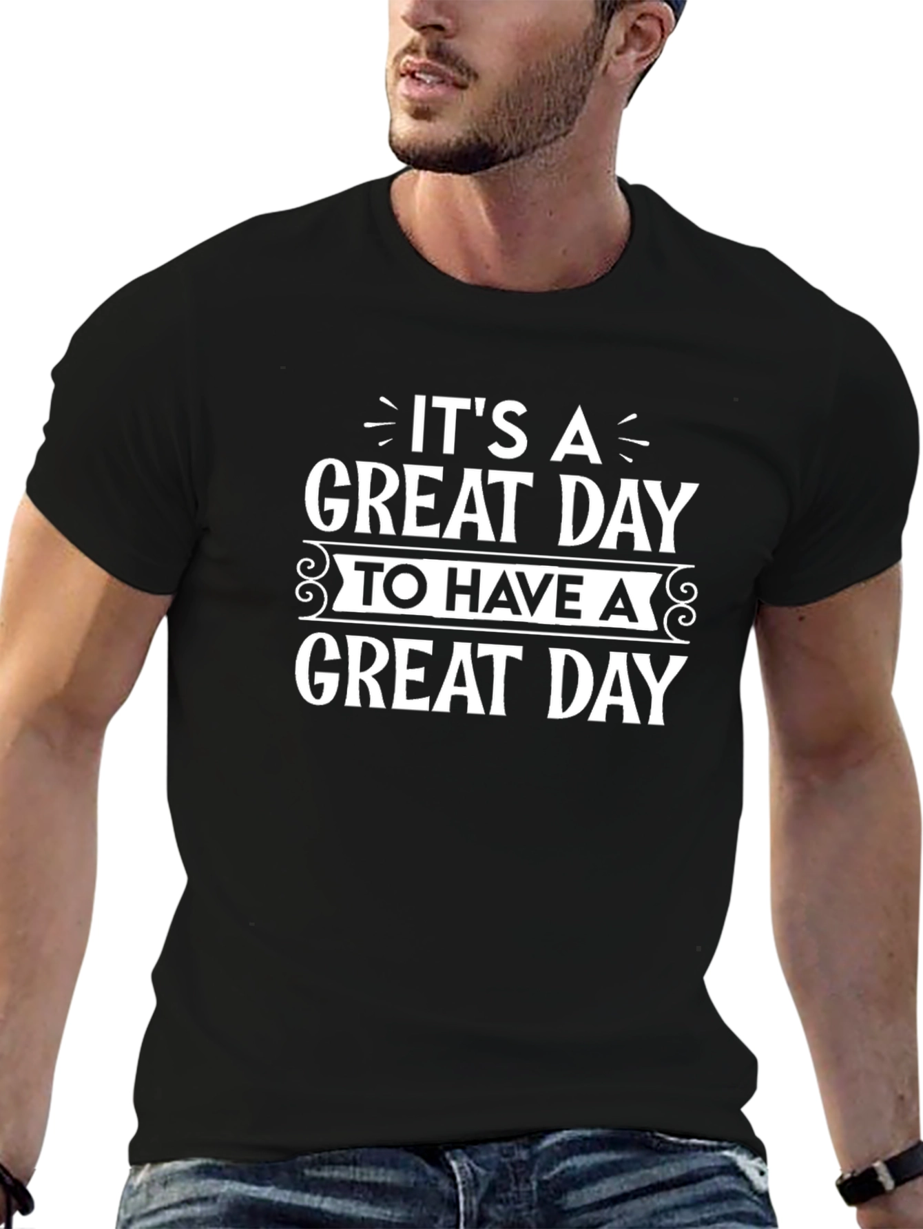 Camiseta Negra con Frase Motivacional