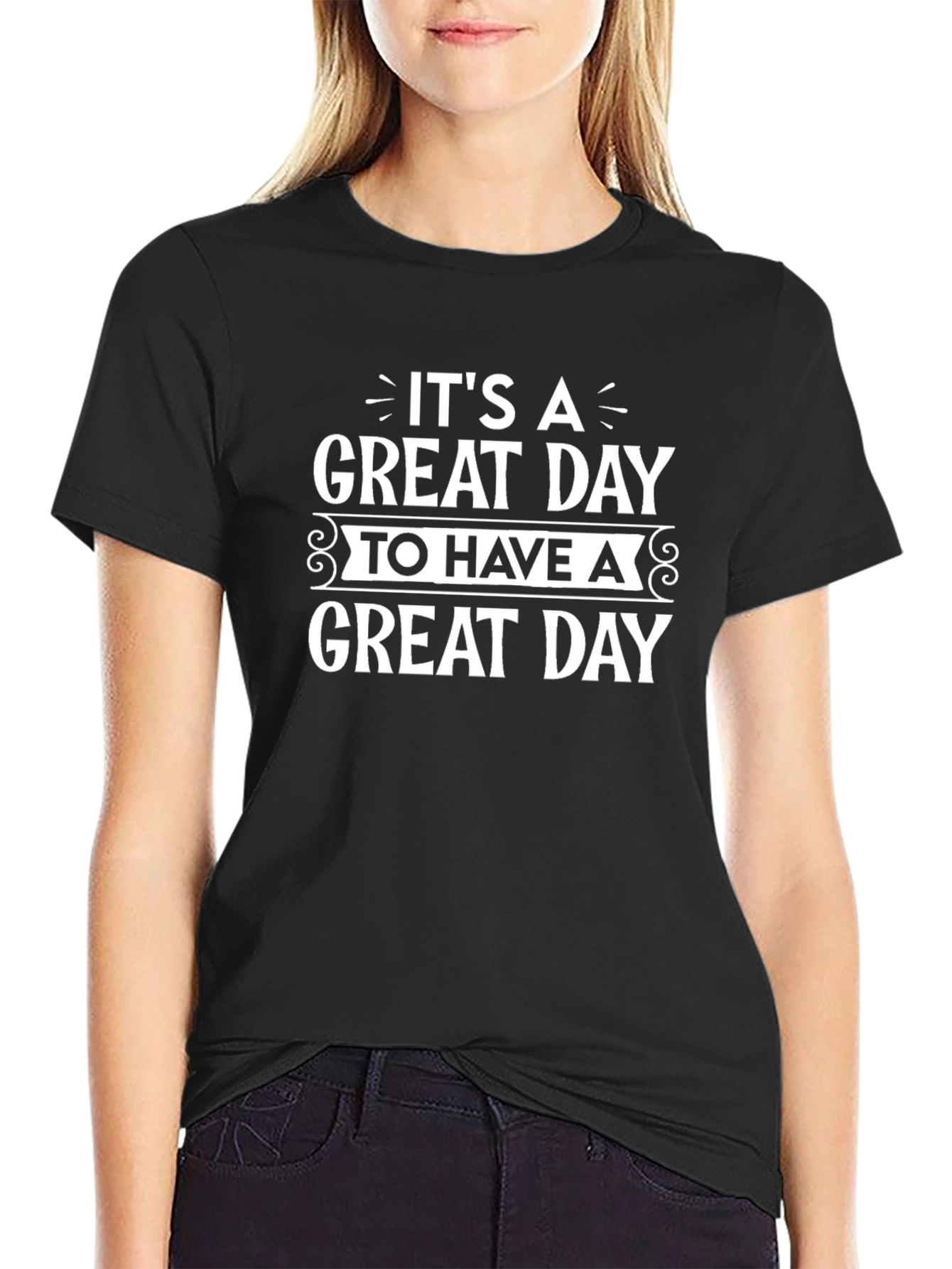 Camiseta Negra con Frase Motivacional