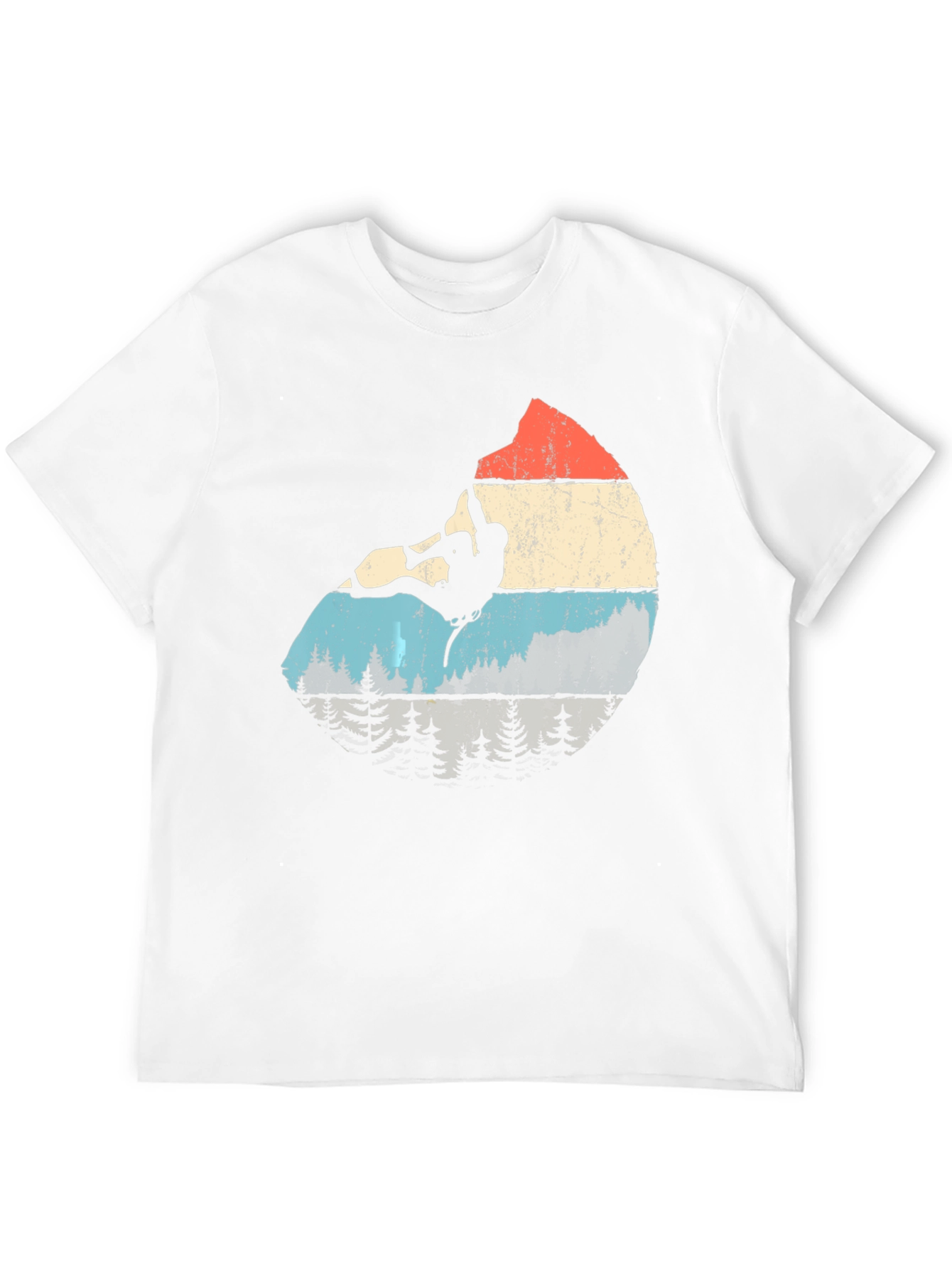 Camiseta Negra con Diseño de Escalador Retro