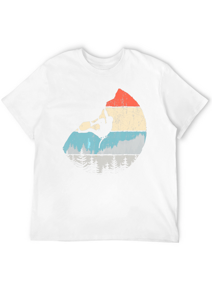 Camiseta Negra con Diseño de Escalador Retro