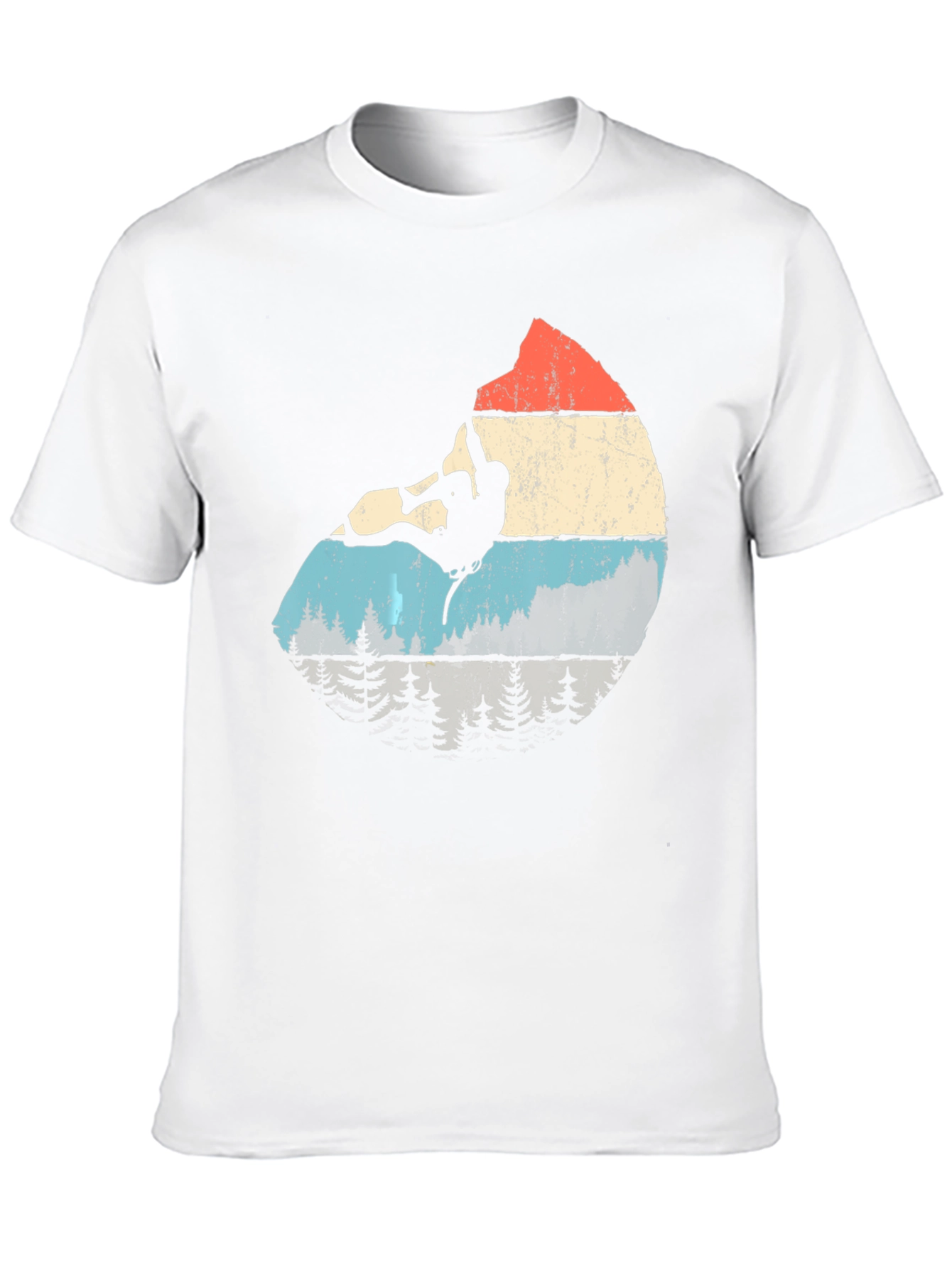 Camiseta Negra con Diseño de Escalador Retro