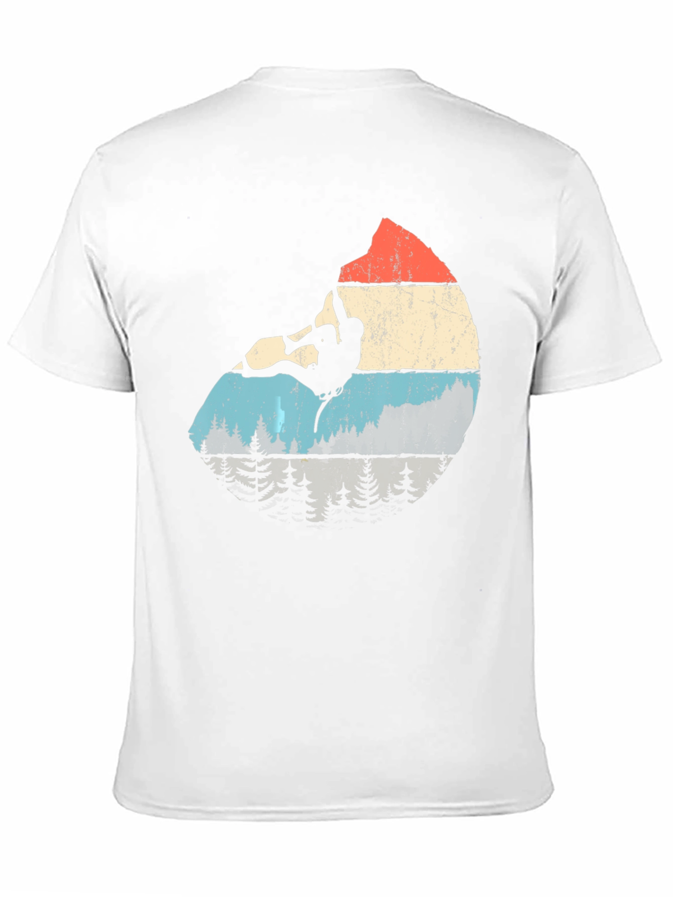 Camiseta Negra con Diseño de Escalador Retro