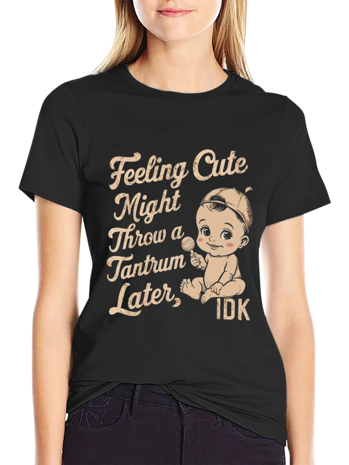Camiseta Negra Feeling Cute Tantrum