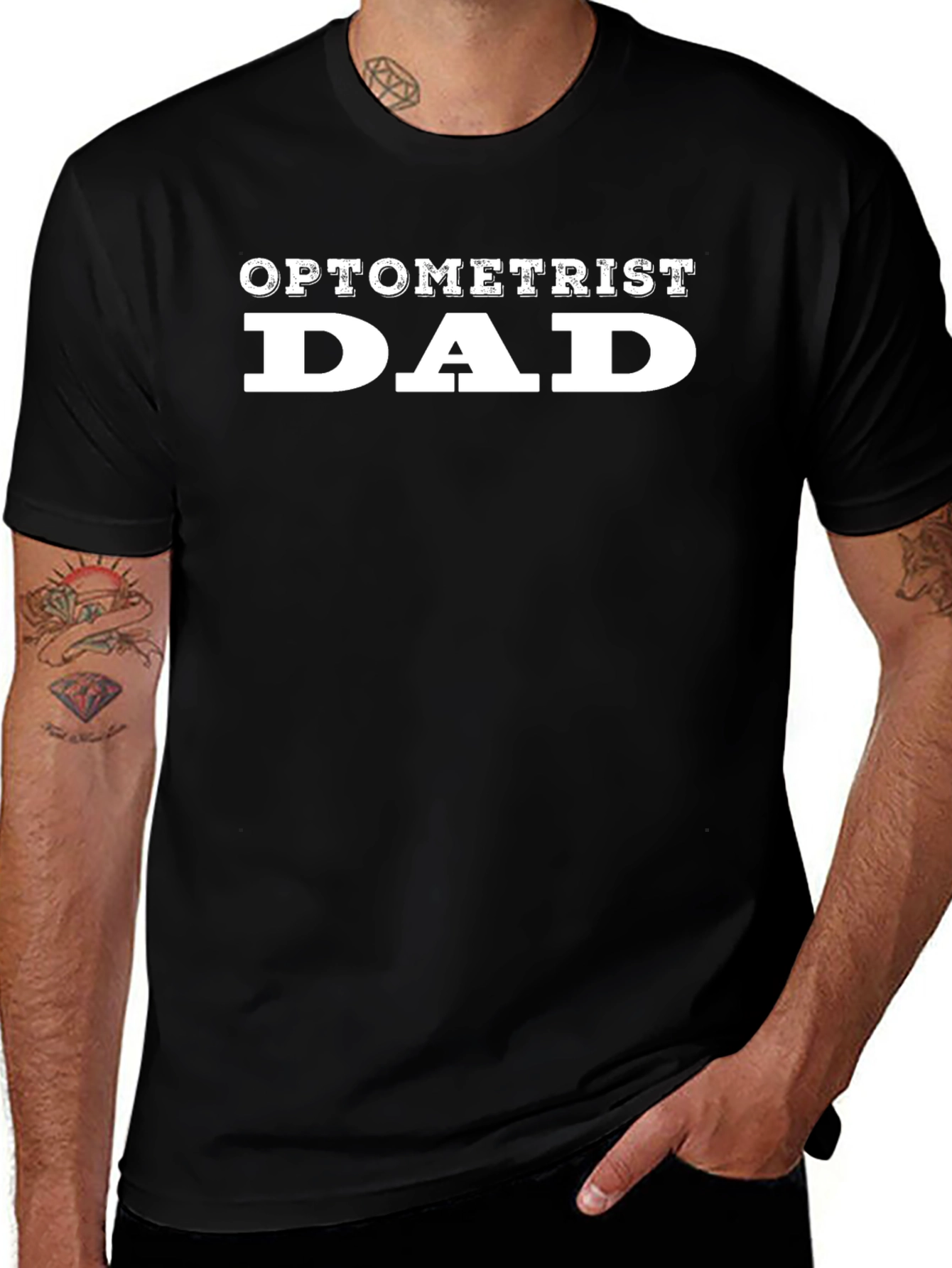 Camiseta Negra Optometrista Papá
