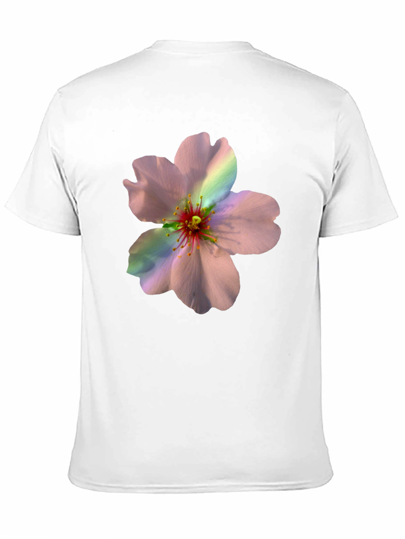 Camiseta Negra con Estampado Floral