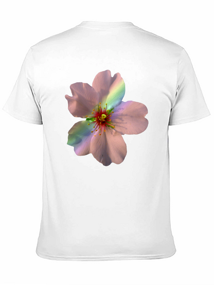 Camiseta Negra con Estampado Floral