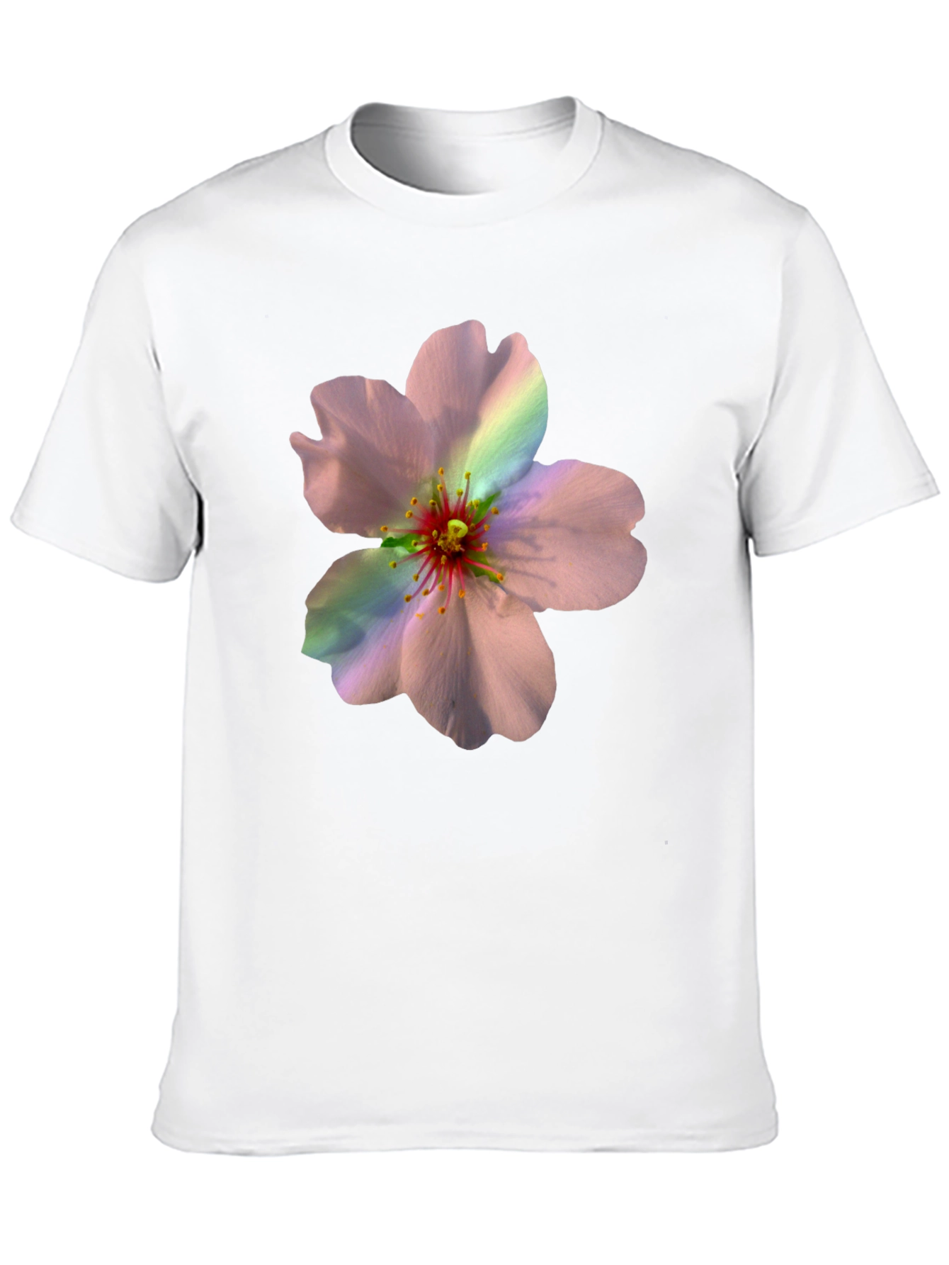 Camiseta Negra con Estampado Floral