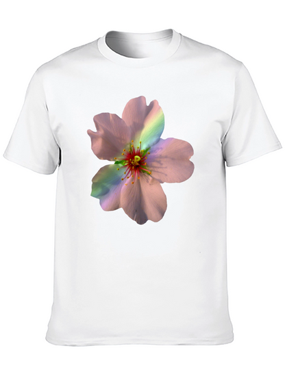 Camiseta Negra con Estampado Floral