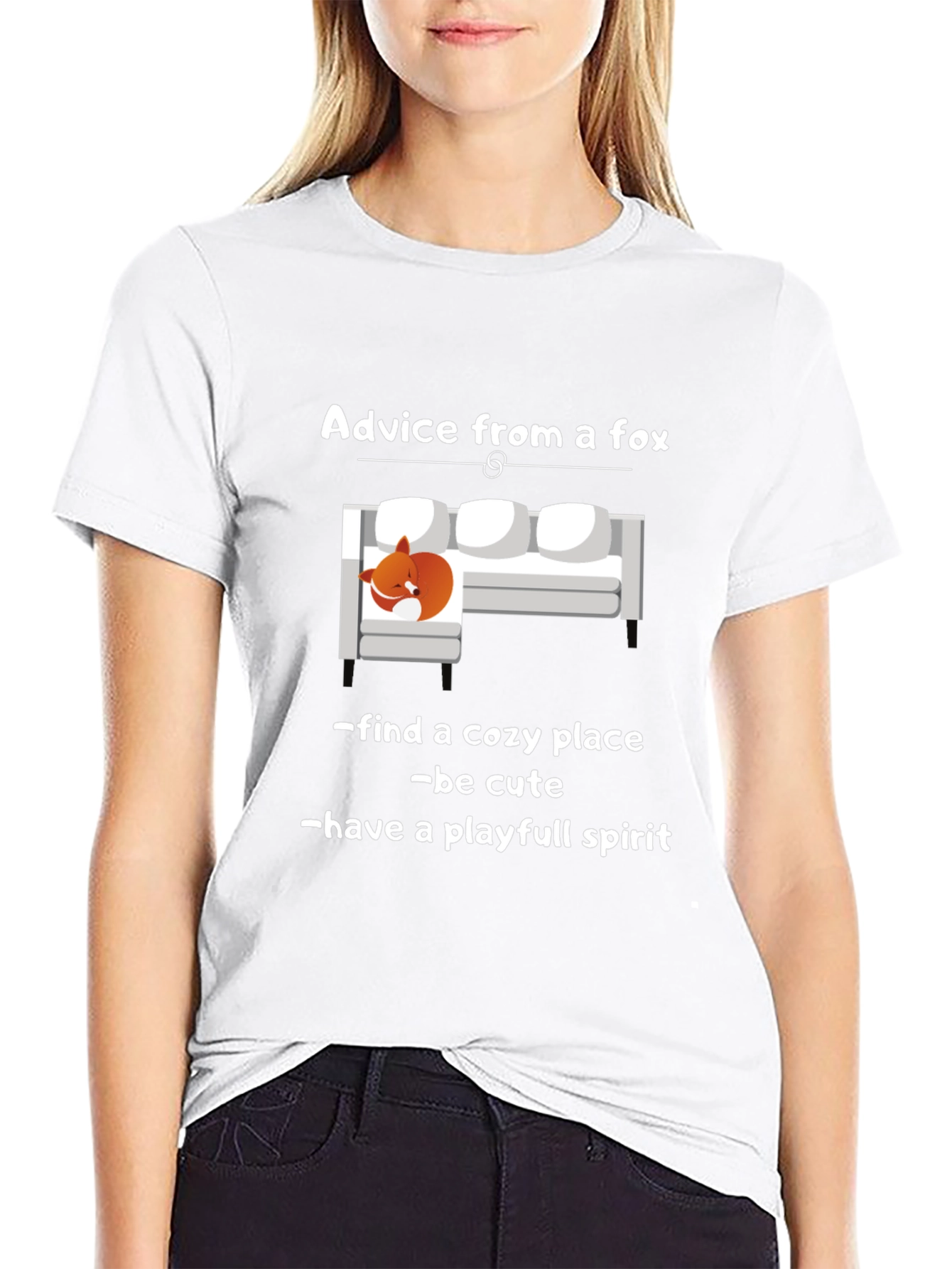 Camiseta Negra Consejos de un Zorro Unisex