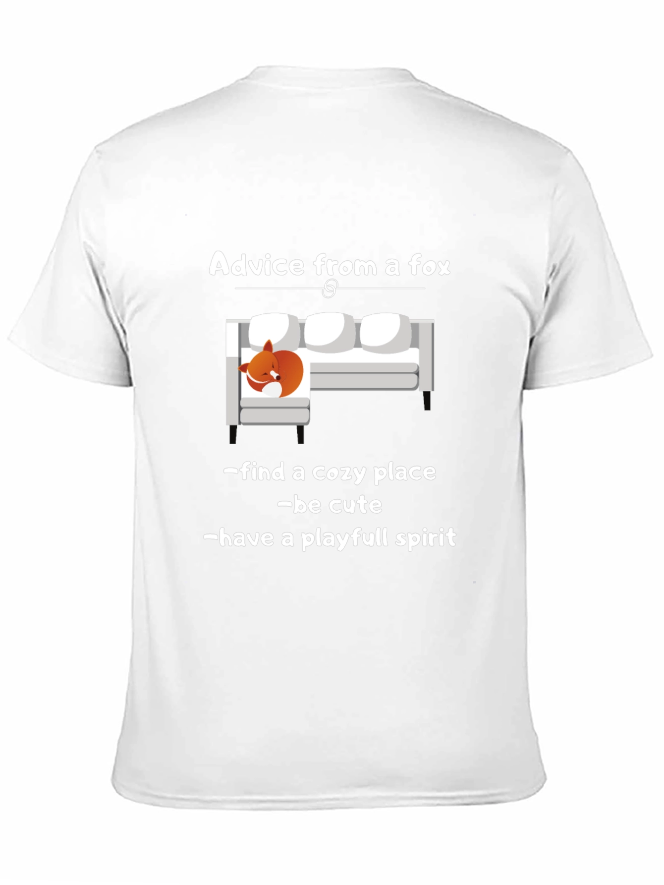 Camiseta Negra Consejos de un Zorro Unisex