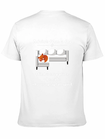 Camiseta Negra Consejos de un Zorro Unisex