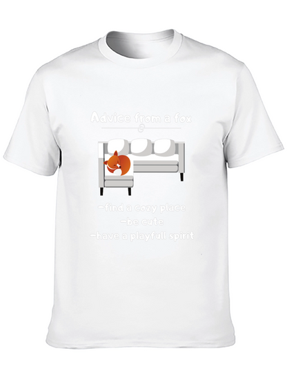 Camiseta Negra Consejos de un Zorro Unisex