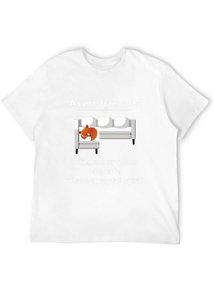 Camiseta Negra Consejos de un Zorro Unisex