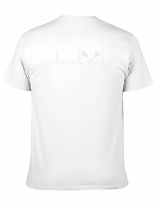Camiseta Negra Lacrosse Ritmo Cardíaco