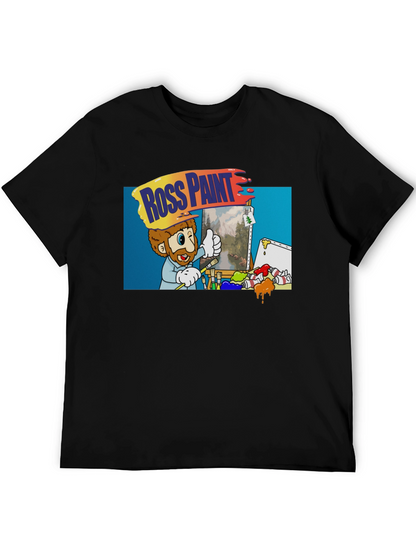 Camiseta Negra: Ross Paint Art