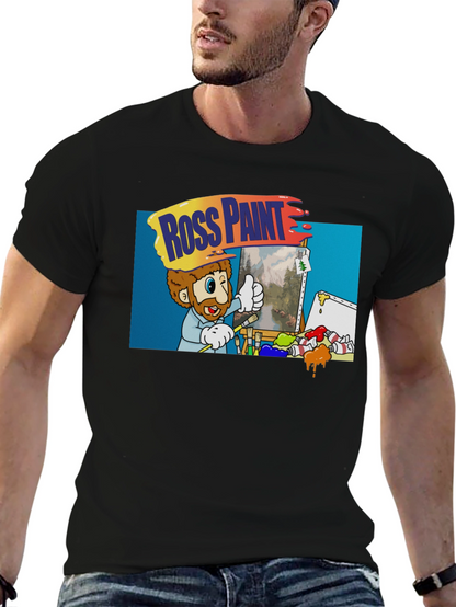 Camiseta Negra: Ross Paint Art
