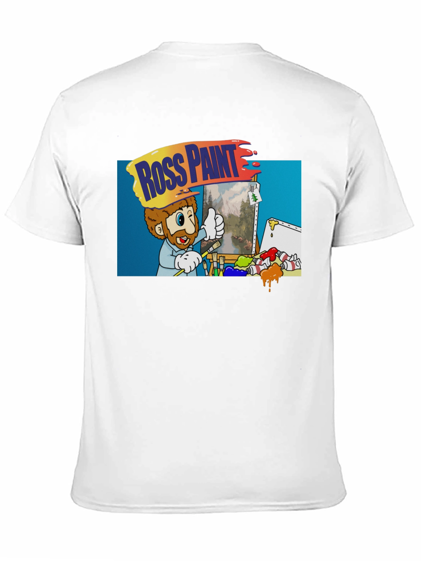 Camiseta Negra: Ross Paint Art