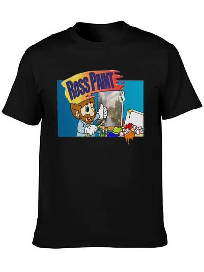 Camiseta Negra: Ross Paint Art