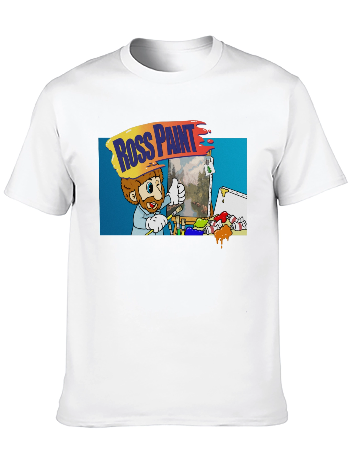 Camiseta Negra: Ross Paint Art