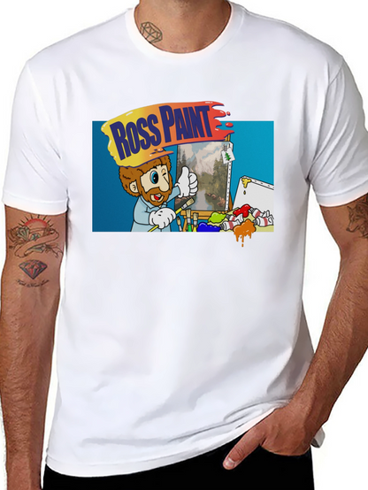 Camiseta Negra: Ross Paint Art