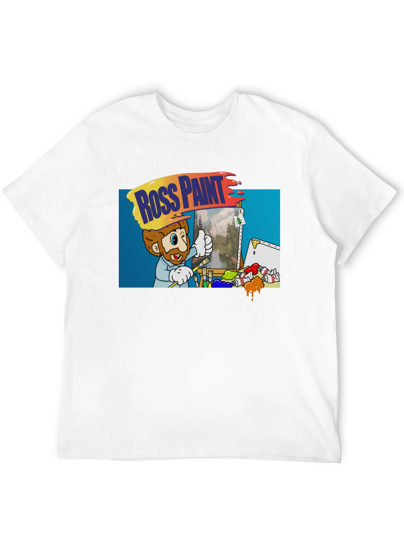 Camiseta Negra: Ross Paint Art