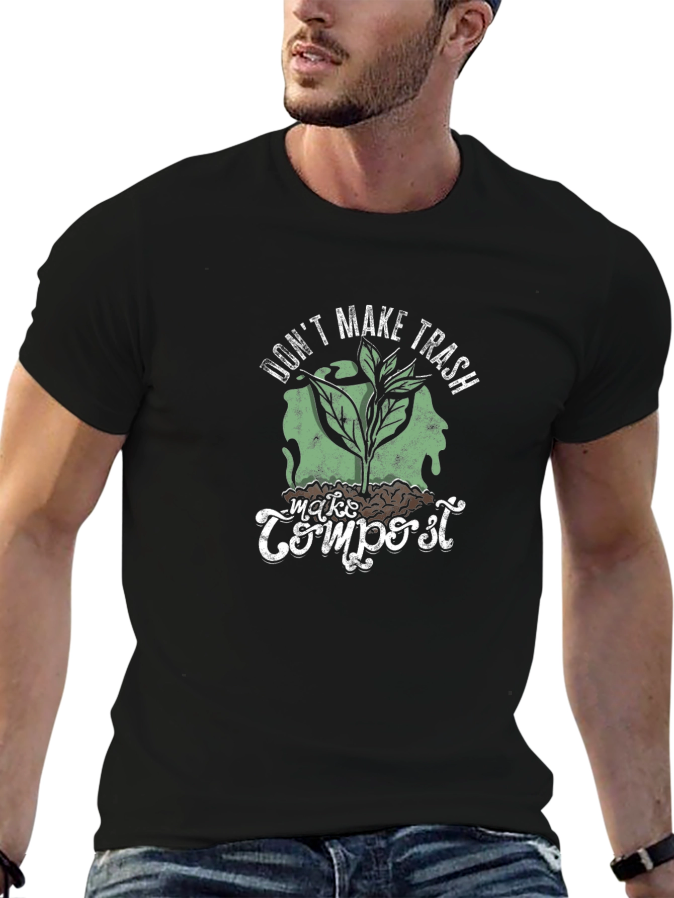 Camiseta Negra No Hagas Basura Haz Compost