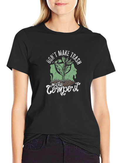 Camiseta Negra No Hagas Basura Haz Compost
