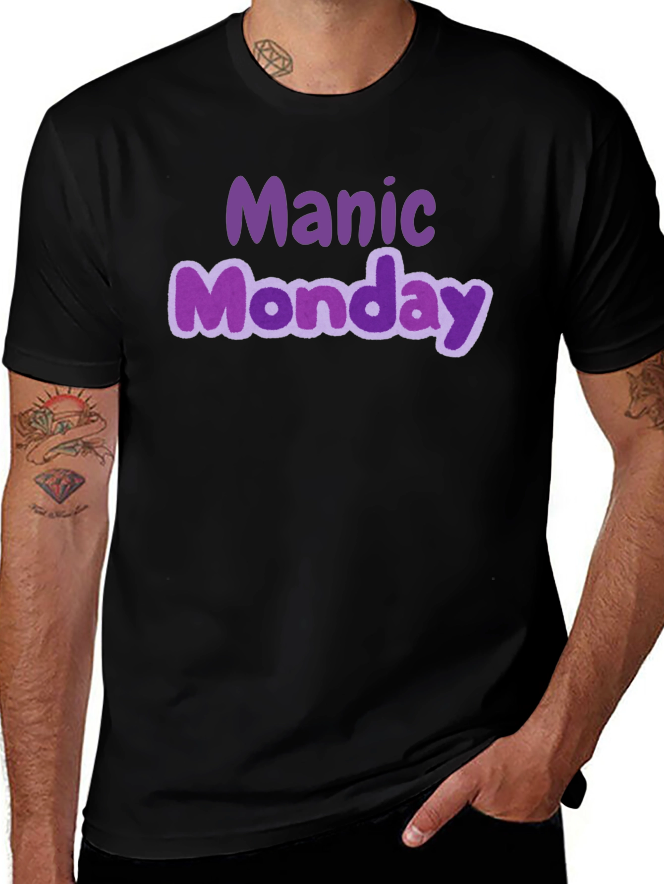 Camiseta Negra Manic Monday Estilo Casual