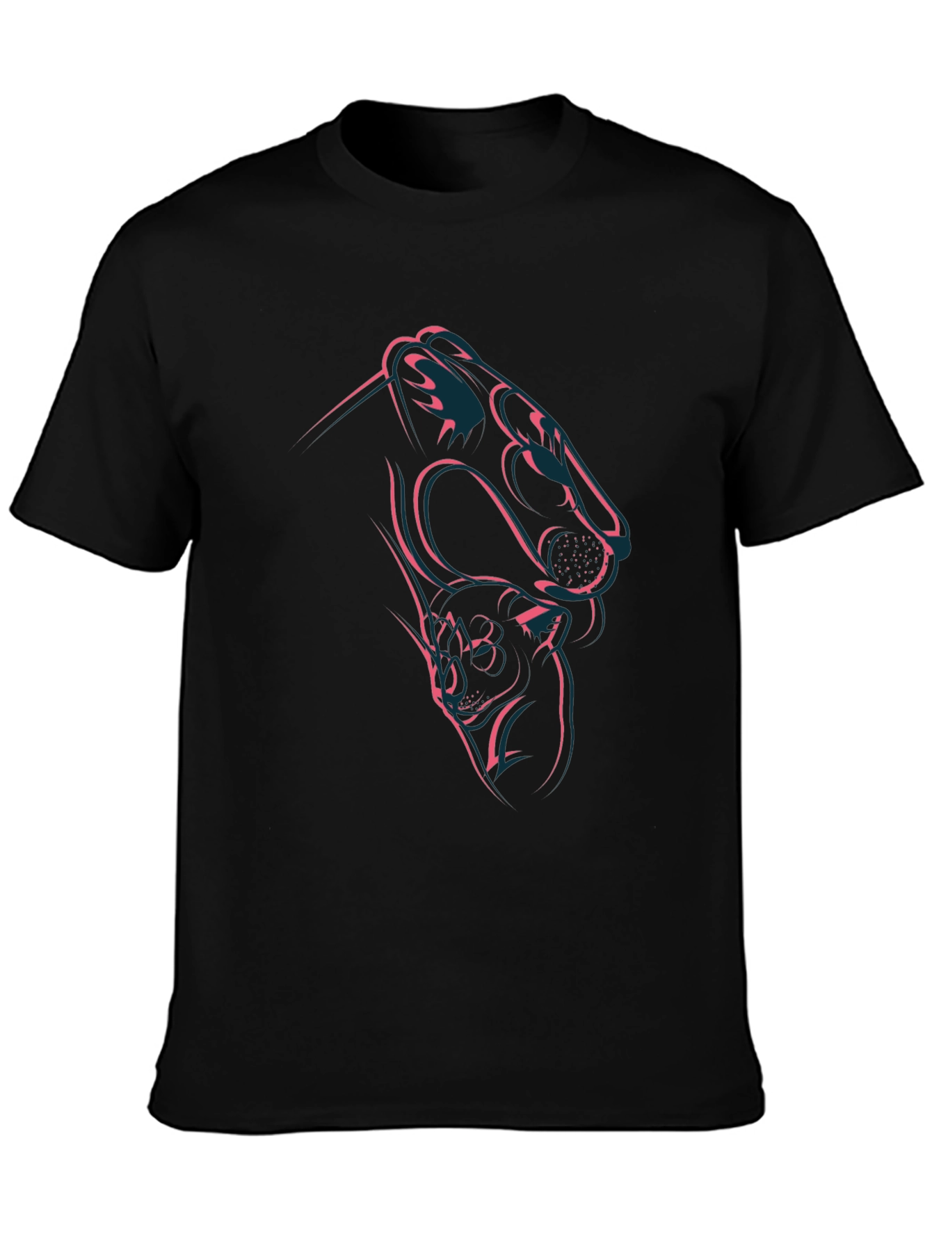 Camiseta Negra Diseño Pantera