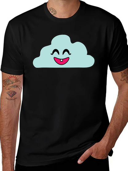 Camiseta Negra con Nube Sonriente