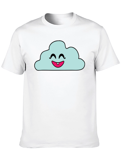 Camiseta Negra con Nube Sonriente