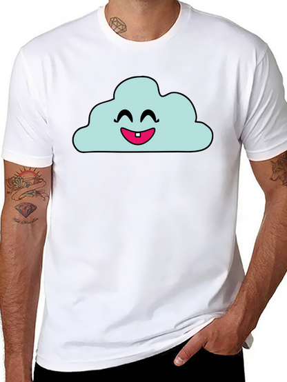 Camiseta Negra con Nube Sonriente