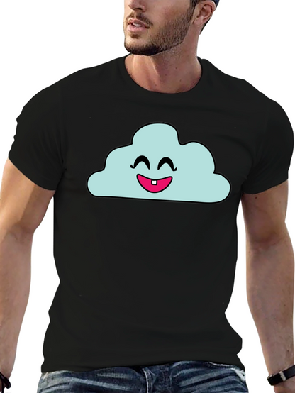 Camiseta Negra con Nube Sonriente