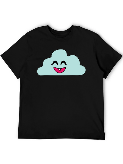 Camiseta Negra con Nube Sonriente