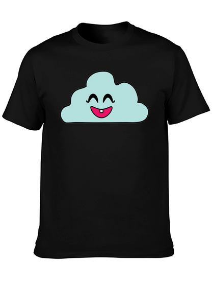 Camiseta Negra con Nube Sonriente