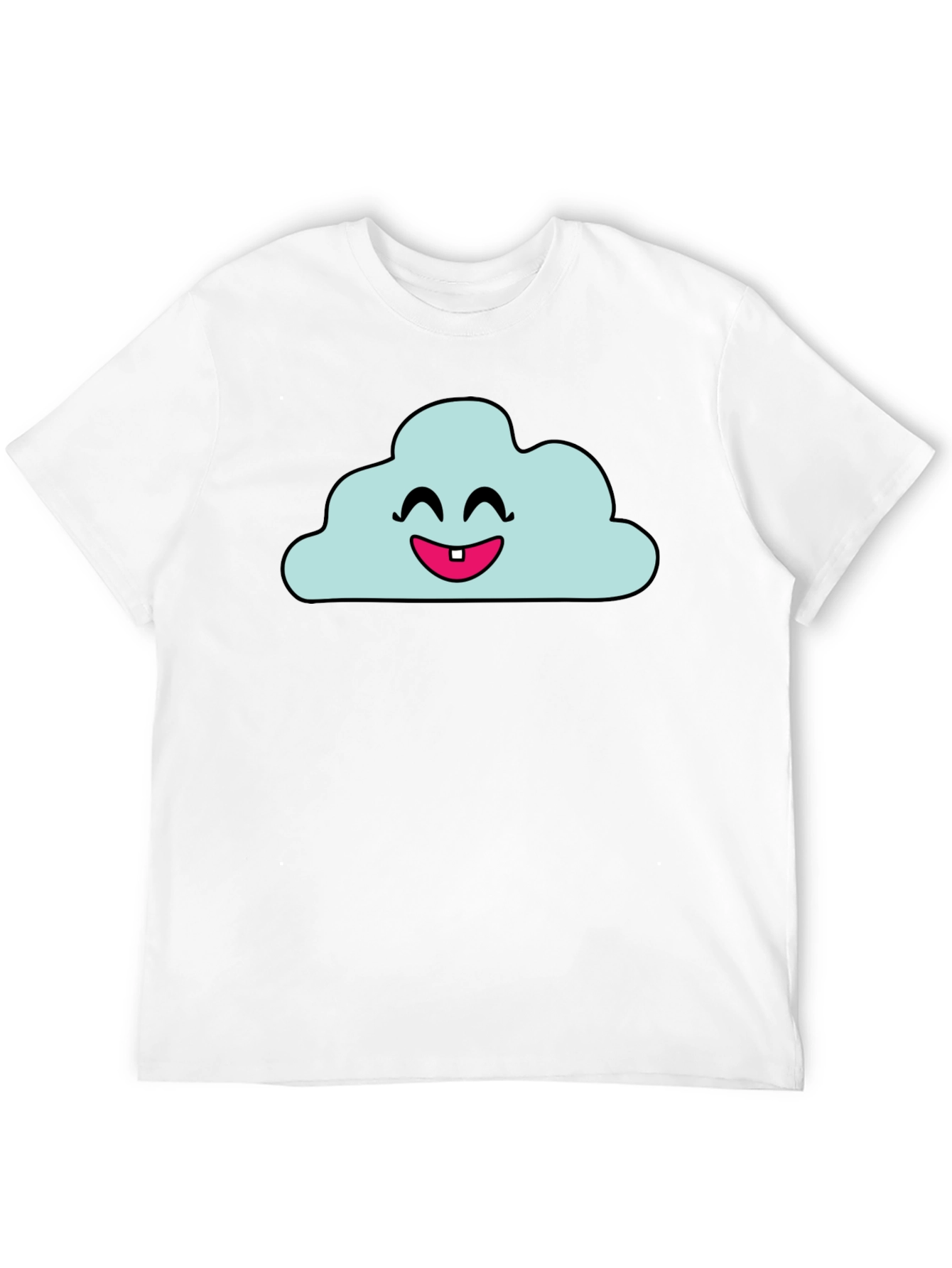Camiseta Negra con Nube Sonriente