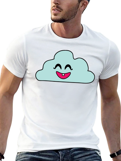 Camiseta Negra con Nube Sonriente